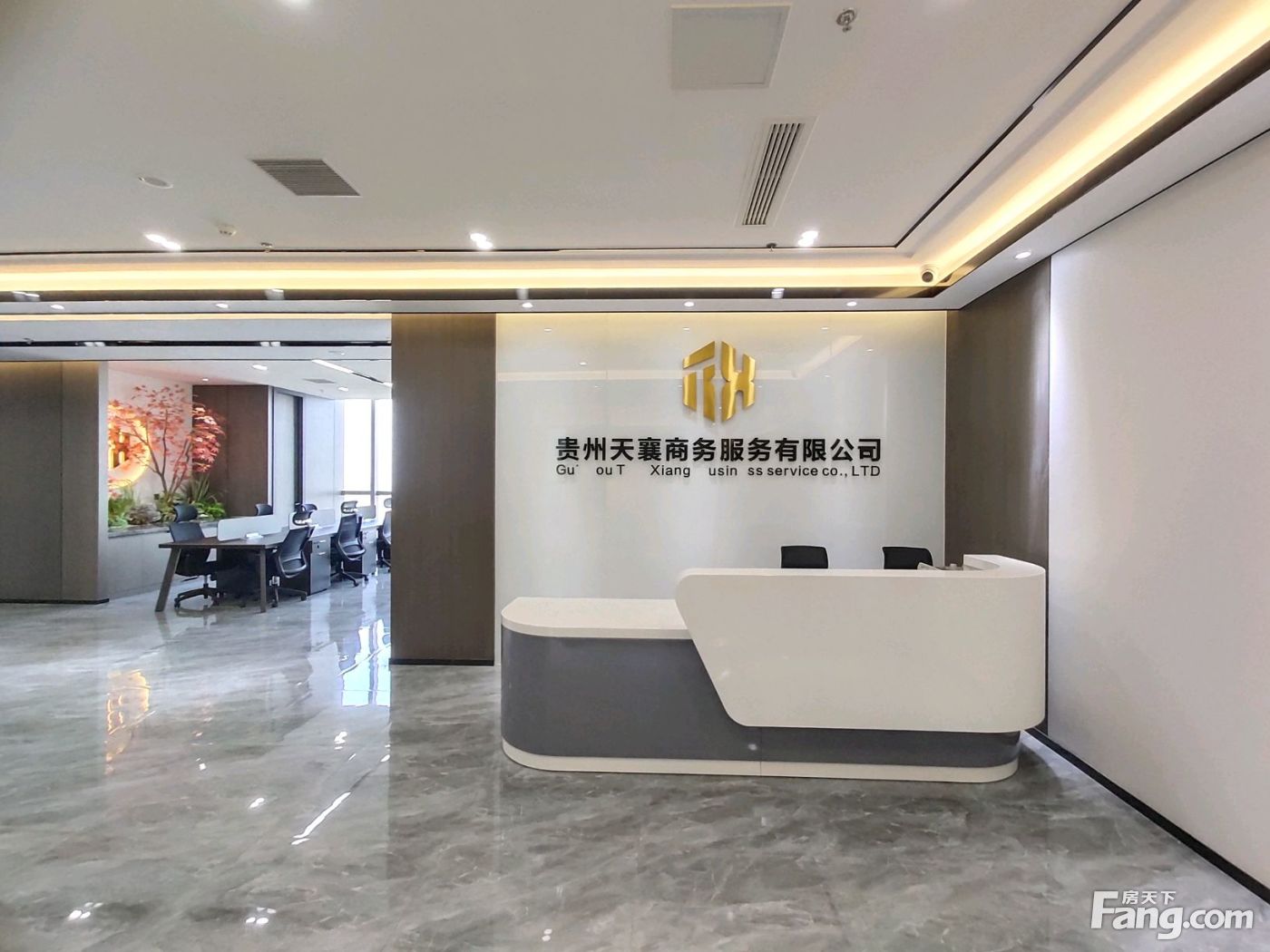 金融城 渤海银行 440平带家具 含税 视野开阔