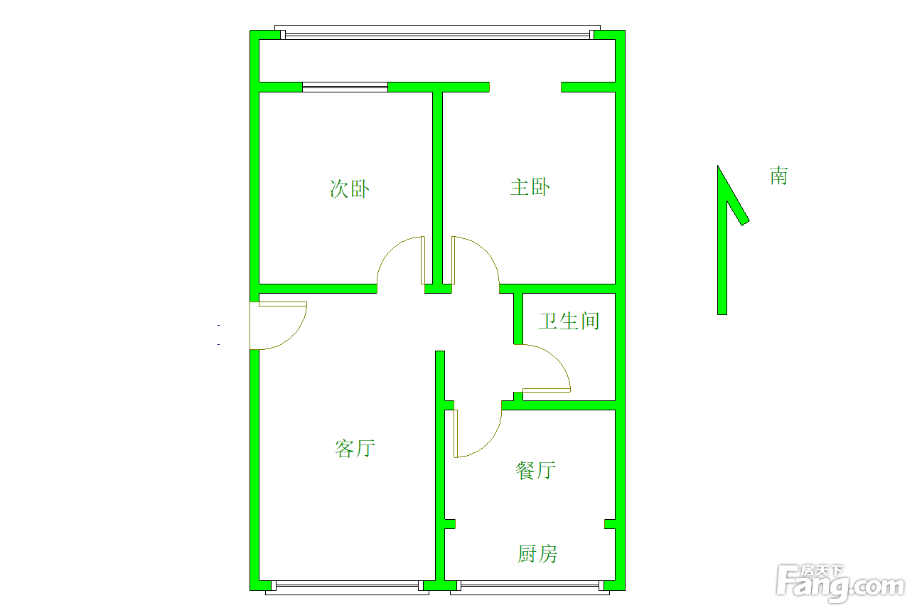 南北 解放路27号院 2室2厅