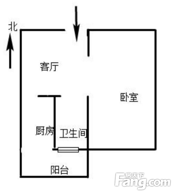 南 菱池小区 1室1厅