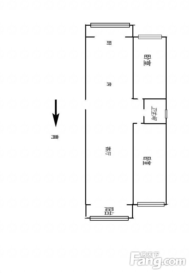 水岸华庭|2室1厅1卫1阳台|89平米|南北|3层