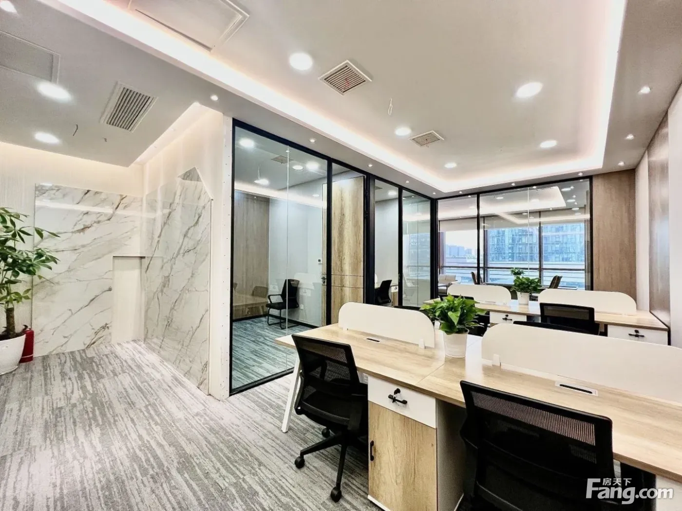 建设路商圈(艺术精装小户型)时光荟3隔间8工位丨独立接待大堂