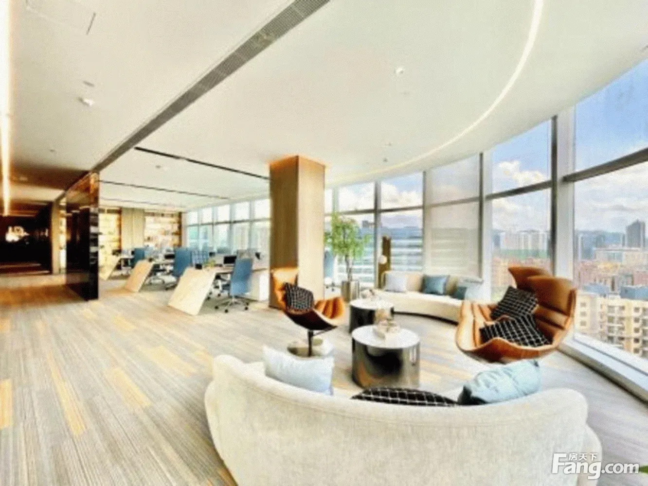 通威直租!双面采光超大老板间(8室50工位)超甲品质现房