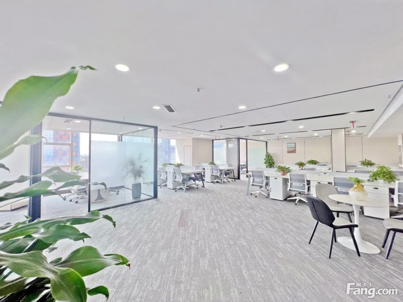 天府广场24H空调!艺术装修6隔间36工位丨顶层270度采光