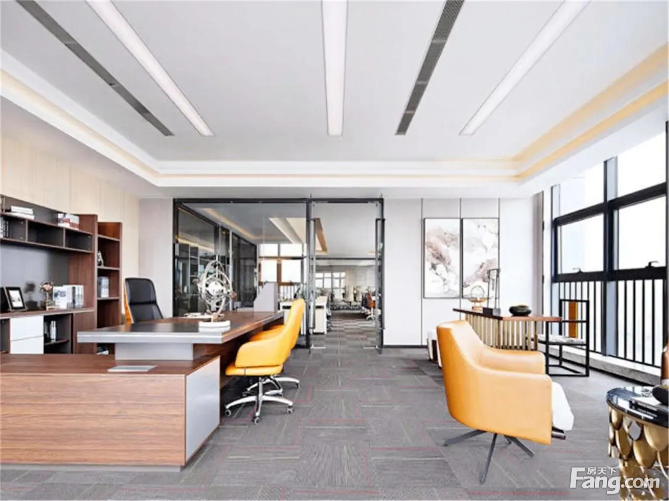 市中心天府广场!业主整层豪装房 20隔间150工位 无加时费