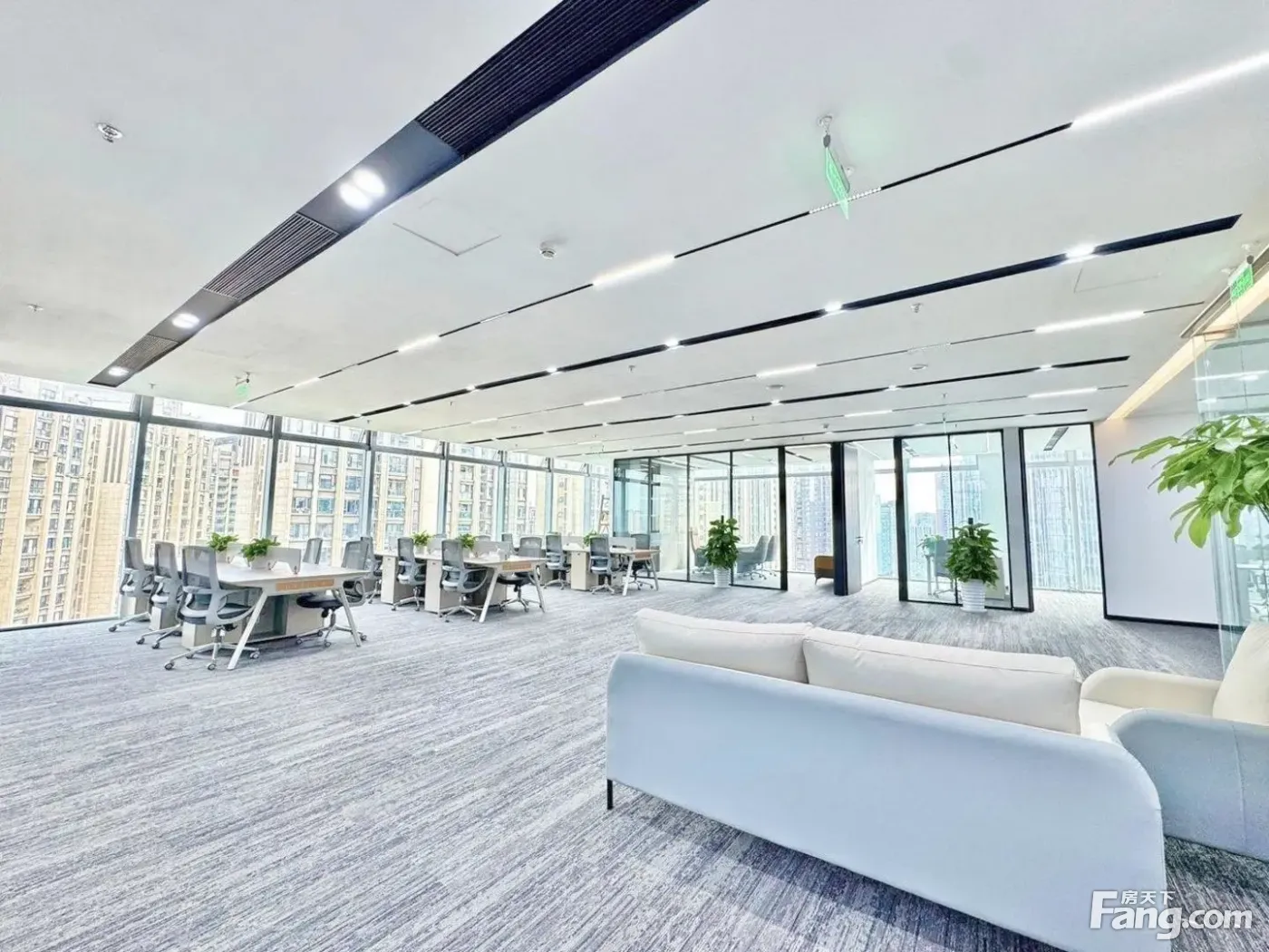 正对电梯口!双面采光大厅!9隔间60卡位!适合传媒科技企业!
