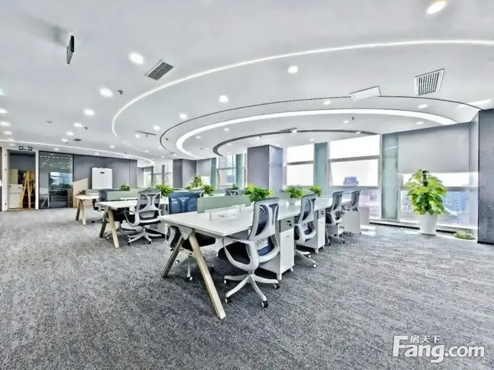 无中介费!天府三街400平职场(8隔间50工位)科技风格装修