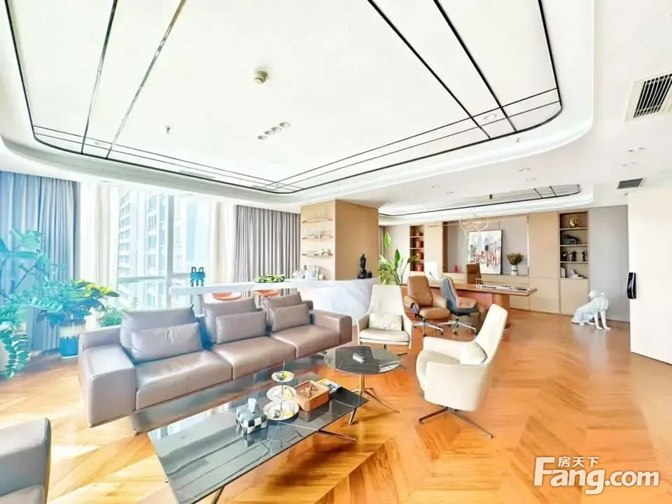 金融城华商中心·正对电梯口·豪装接待房丨全景落地窗·集团选址