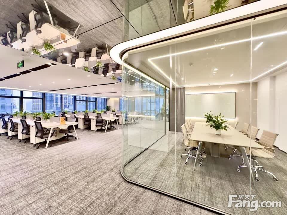 业主直租(公摊低)电梯口·部门分区格局(10隔间)双面采光!