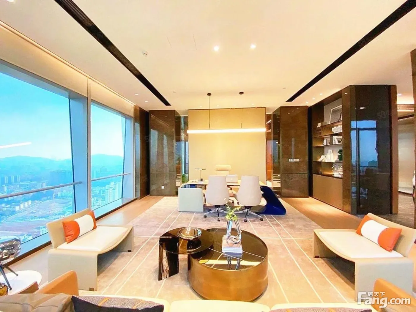 国企大楼 电梯口半层10隔间丨豪华接待丨中建大厦 泰和泰旁边