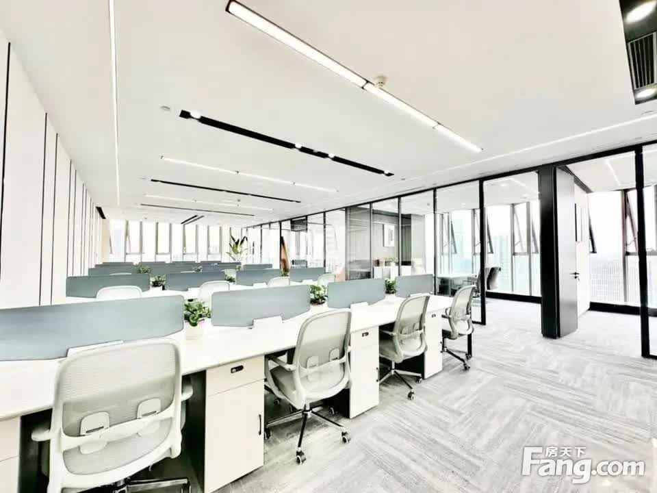金融城东!文创风格4隔间40工位丨双面采光·無敌视野丨电梯口