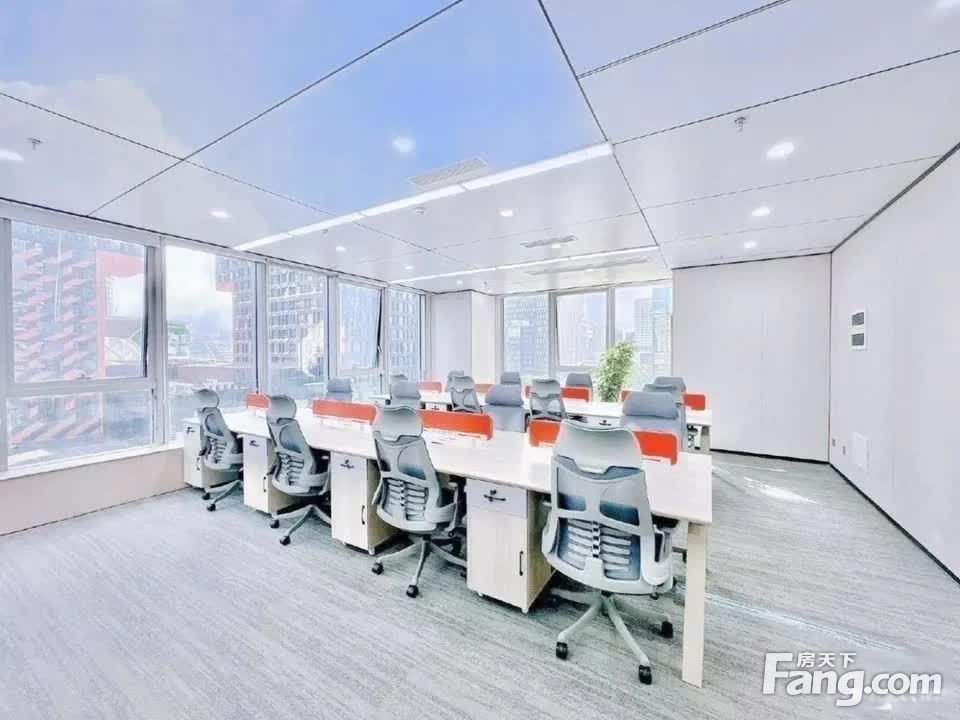 金融城·动静分区户型丨电梯口·双面采光丨5隔间20卡·科技风
