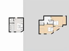 郁金香精装跃层大两室 户型方正 采光通风好