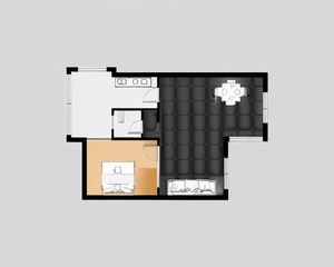 幸福公社二期1室1厅东西