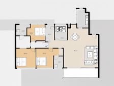 滨海御庭 4室2厅 南