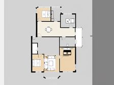 车库上一楼 南厅南卧 户型方正