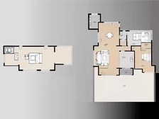 名悦山庄一层带负一层下越 精装修 南北院子 位置不错