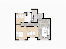 中海万锦公馆 2室2厅 南 北