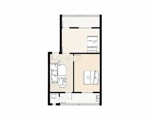 青江东路32号院 2室1厅 东南