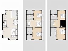 联排别墅 带南北院 地上三层 地下一层 毛坯房
