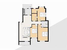 中楼层 131平方大三房 朝南横厅