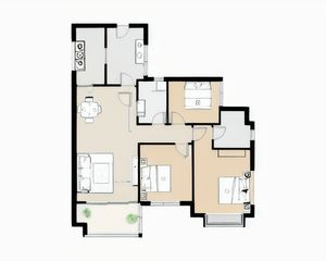 大三房,可刚需和改善,房子精装修保养好户型方正