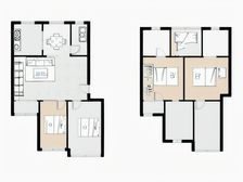 黄海小区 框架房 顶加阁楼 耳朵户型