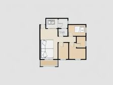 朝南高楼层三房二卫毛坯户型方正采光好小区居住舒服