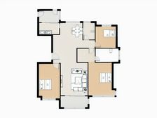 简约风装修,中间楼层采光刺眼,一梯一户,园林小区