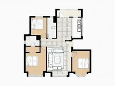 此房是翡翠公园洋房,南北通透通厅三室,电梯入户