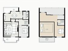 上叠,北面一楼室内车库,可以围院子
