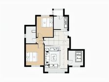 20万精装修明卫,实木家具,南北通厅户型。