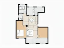 万科御龙山大四居,户型方正,耳朵户型,卫生间有窗户