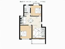 南区沿河大2房,近9号线带花园30平,看房有钥匙,诚售