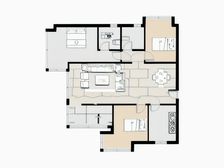 全新未住,中楼层 西南向望花园