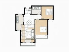 格林小镇东区2室出售 纯毛坯 配套齐全