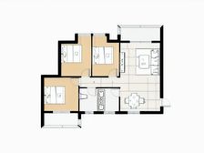 吾悦广场旁平上唐家湾!湖馨苑3期 边户双阳台