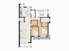 北京香颂花园洋房 顶层 客厅挑高 装修好