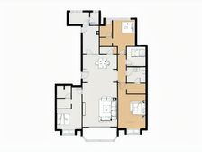 万达公馆 精装修 5室大平层 采光好