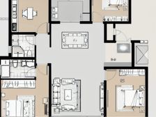 翼天中梁首府壹号二期 4室2厅 南