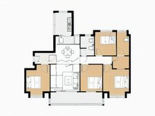 奥体新城四室两厅两卫 四开间朝南 东边套 税费低