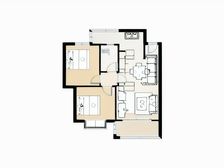 单价3000/平,电梯中层,两房两厅一卫,带双阳台