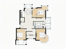 贵都毛坯房 楼层好 近地铁和大润发,交通便利,