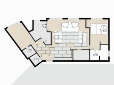 谷泰滨江大厦 3室1厅 东南 南
