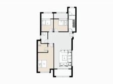 万达华府C区,高层毛坯三房两卫