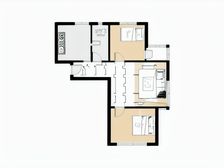 金马路生辉大两室有阳台前排无遮挡视野开阔