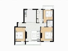 鸿玮澜山二期和院 南北通厅三居 中间楼层视野采光好