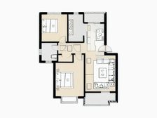 万达旁 低总价 南北通 中间楼层 无遮挡