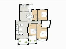 房子户型方正,通厅通透,位置小区中间不临街视野好