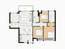 二期小区中间位置。南北通透 4房单位