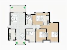 卓越中寰 4室2厅 南 北